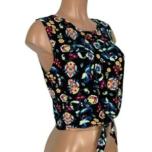 JoyLab Tie Cropped Tank Top Workout Top Activewear Joy Lab